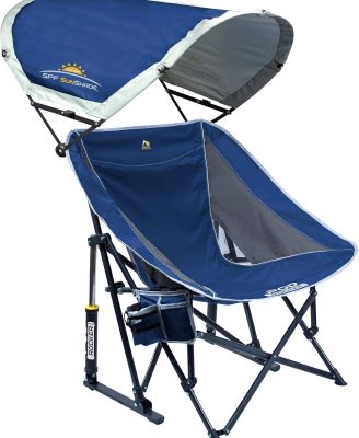GCI Outdoor Pod Rocker Outdoor Rocking Chair with SunShade Canopy