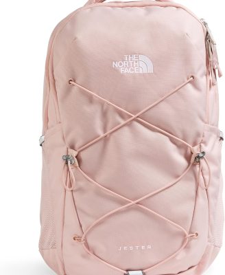 THE NORTH FACE Women's Jester Everyday Laptop Backpack | Commuter Travel Bag with Laptop Sleeve, Water-Repellent Finish, Spacious Compartment, Pink Moss, One Size
